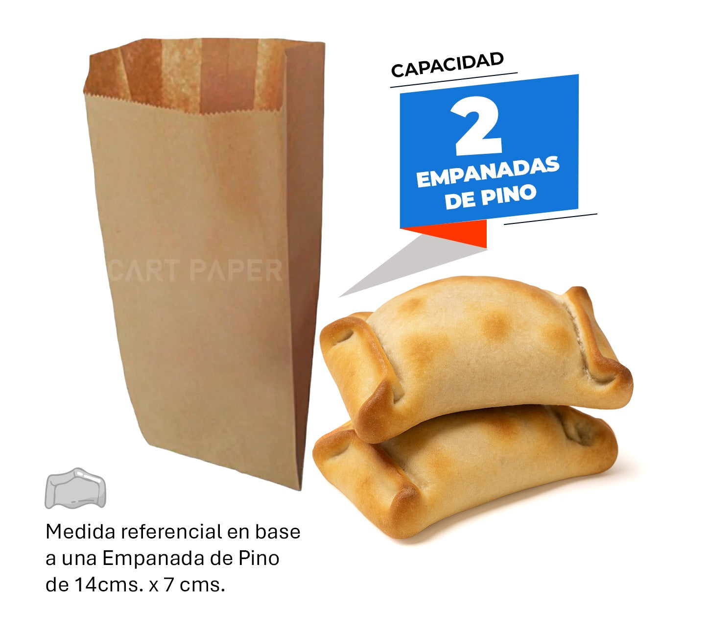 Bolsa Papel Kraft Tipo Saco 2 kg 16x30 PACK 500 UN