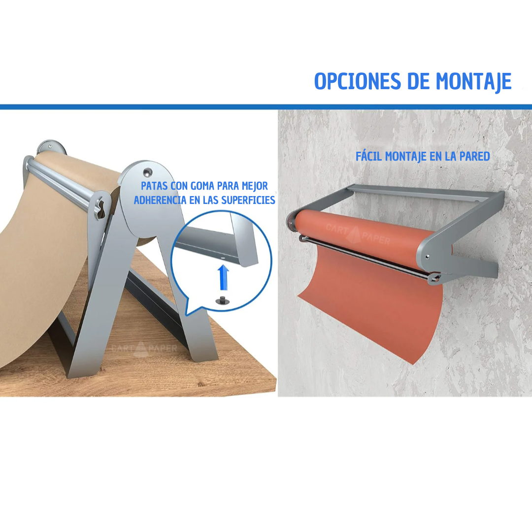 Dispensador Cortador para Rollo papel kraft