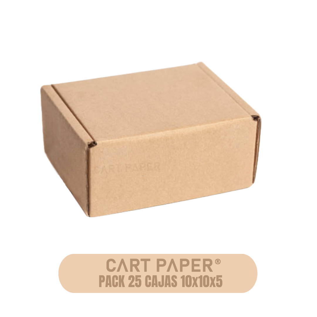 Caja autoarmable 10X10X5 PACK 25u Micro corrugado