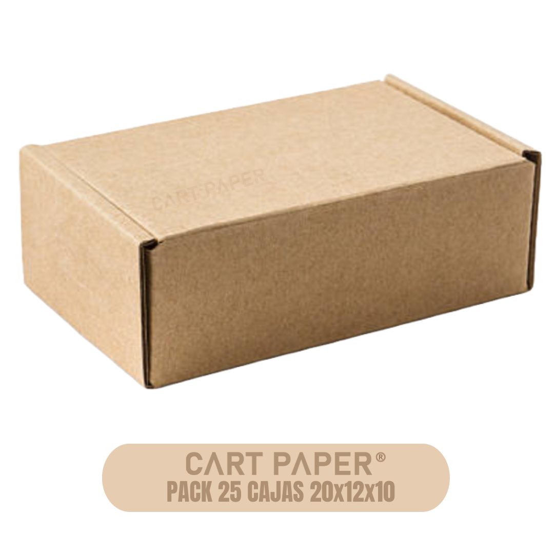 Caja autoarmable 20x12x10 PACK 25u Micro corrugado