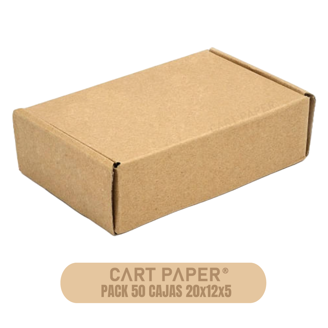 Caja autoarmable 20x12x5 PACK 25u Micro corrugado