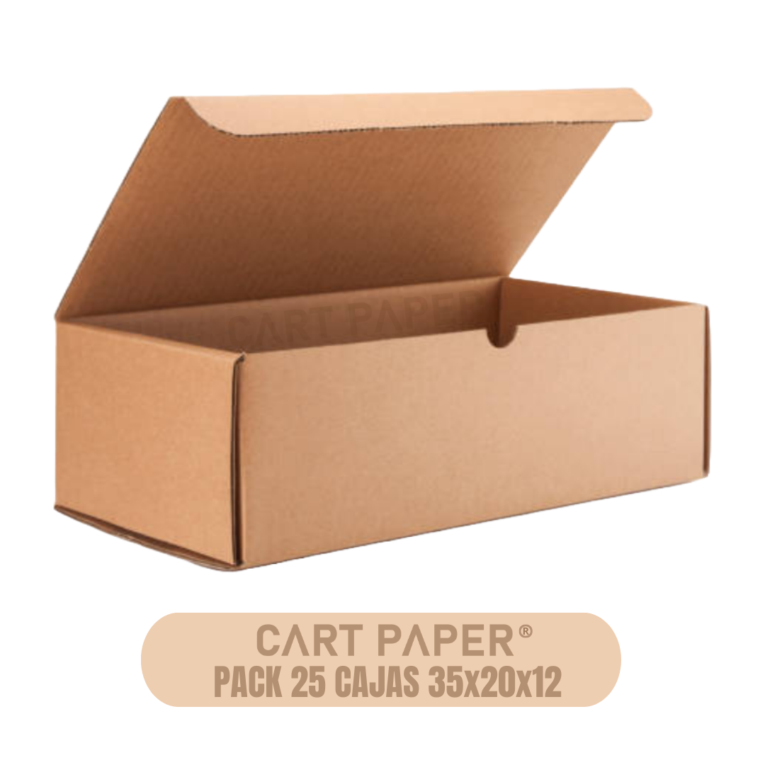 Caja autoarmable 35x20x12 PACK 25u Micro corrugado