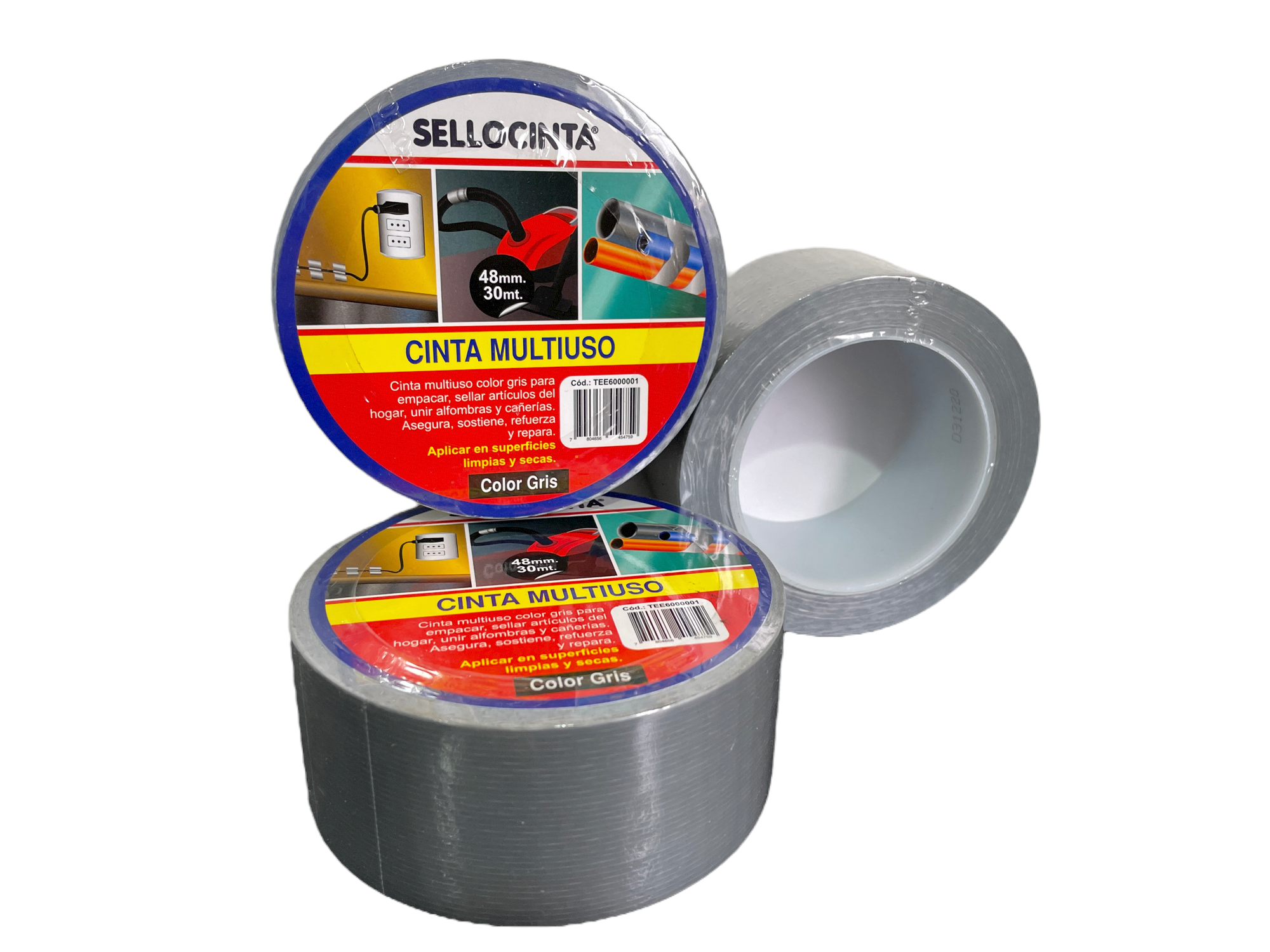 Cinta Multiuso Gris 48 mm x 30 mt