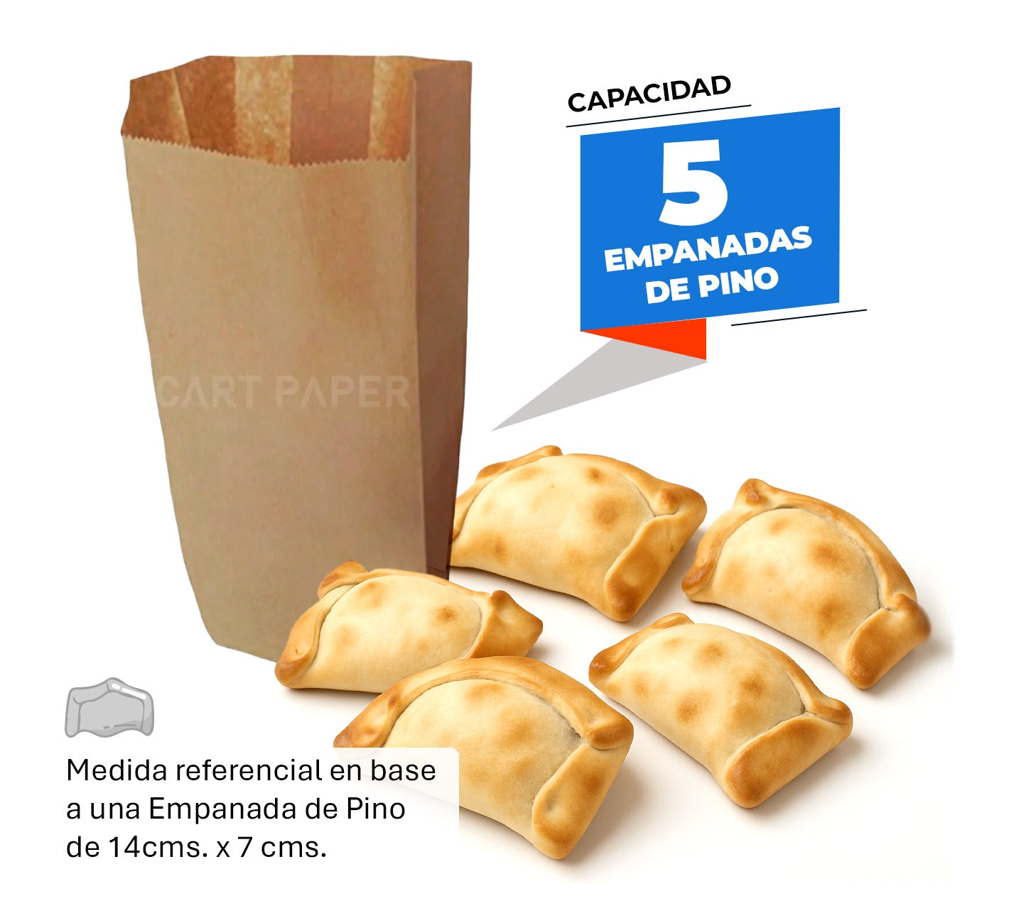 Bolsa Papel Kraft Tipo Saco 5 kg 19x40 PACK 250 UN