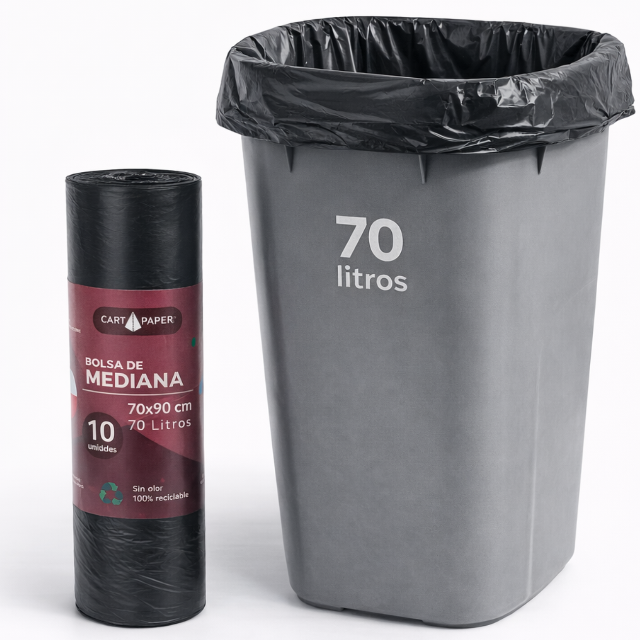 Bolsa de basura 70x90 - Bolsa mediana - 10u