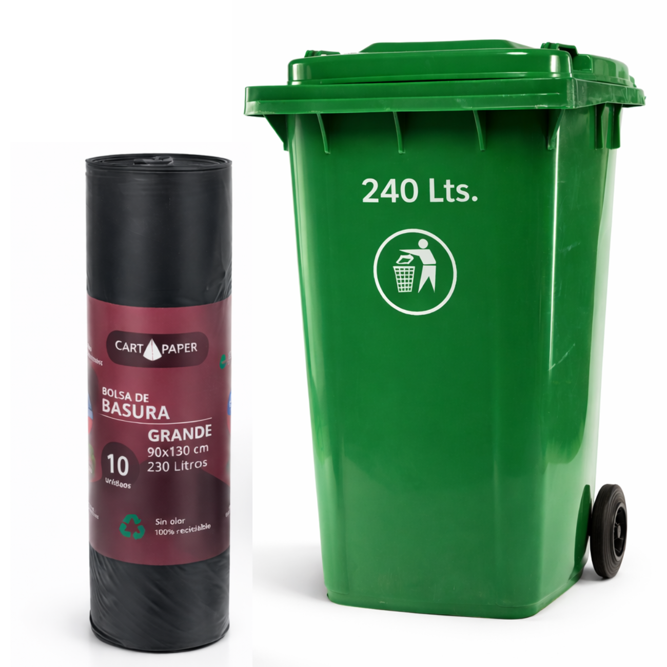 Bolsa de basura 90x130 - Bolsa extra grande - Basurero municipal - 10u
