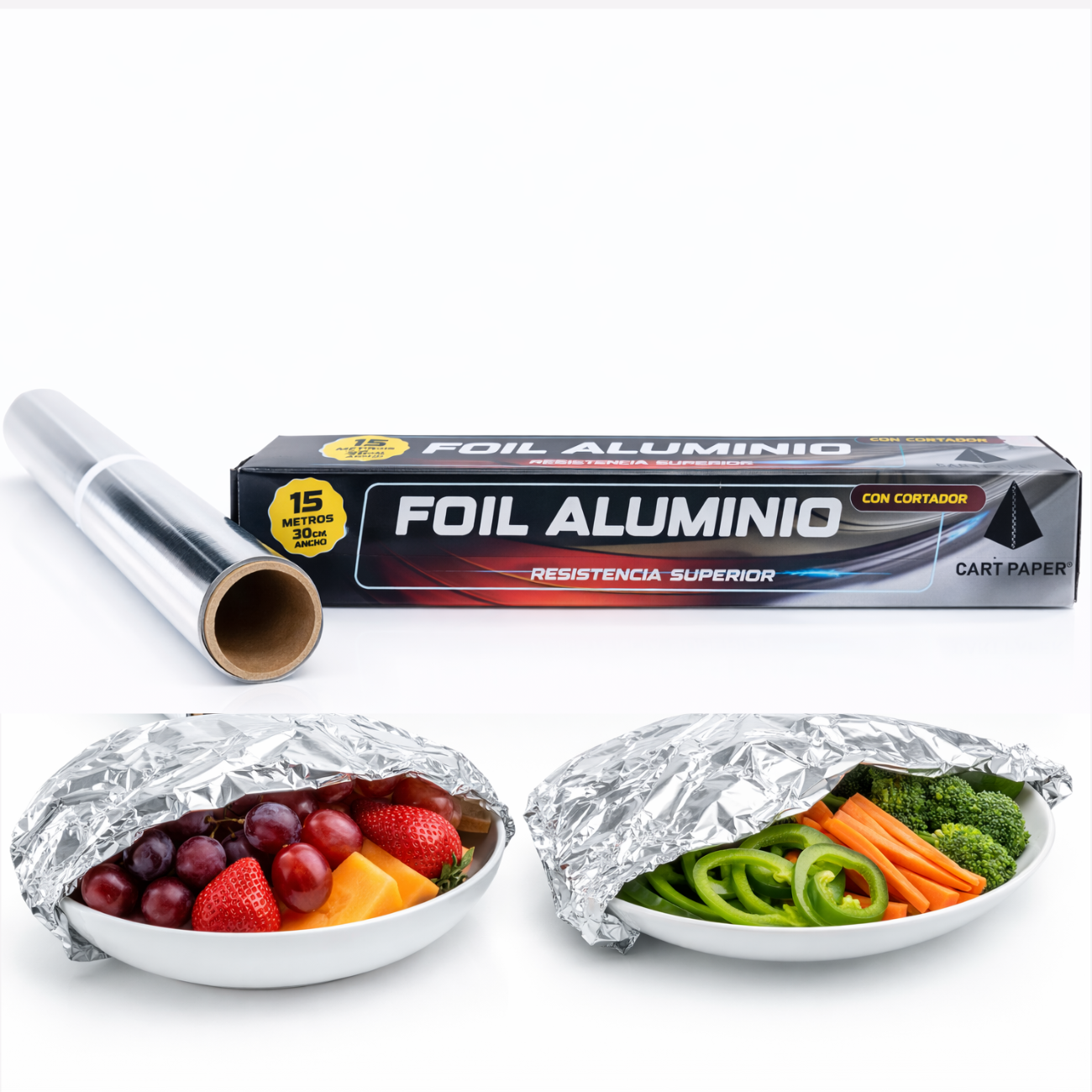 Papel Aluminio Cocina 15m x 30 cm Foil | Cart Paper®