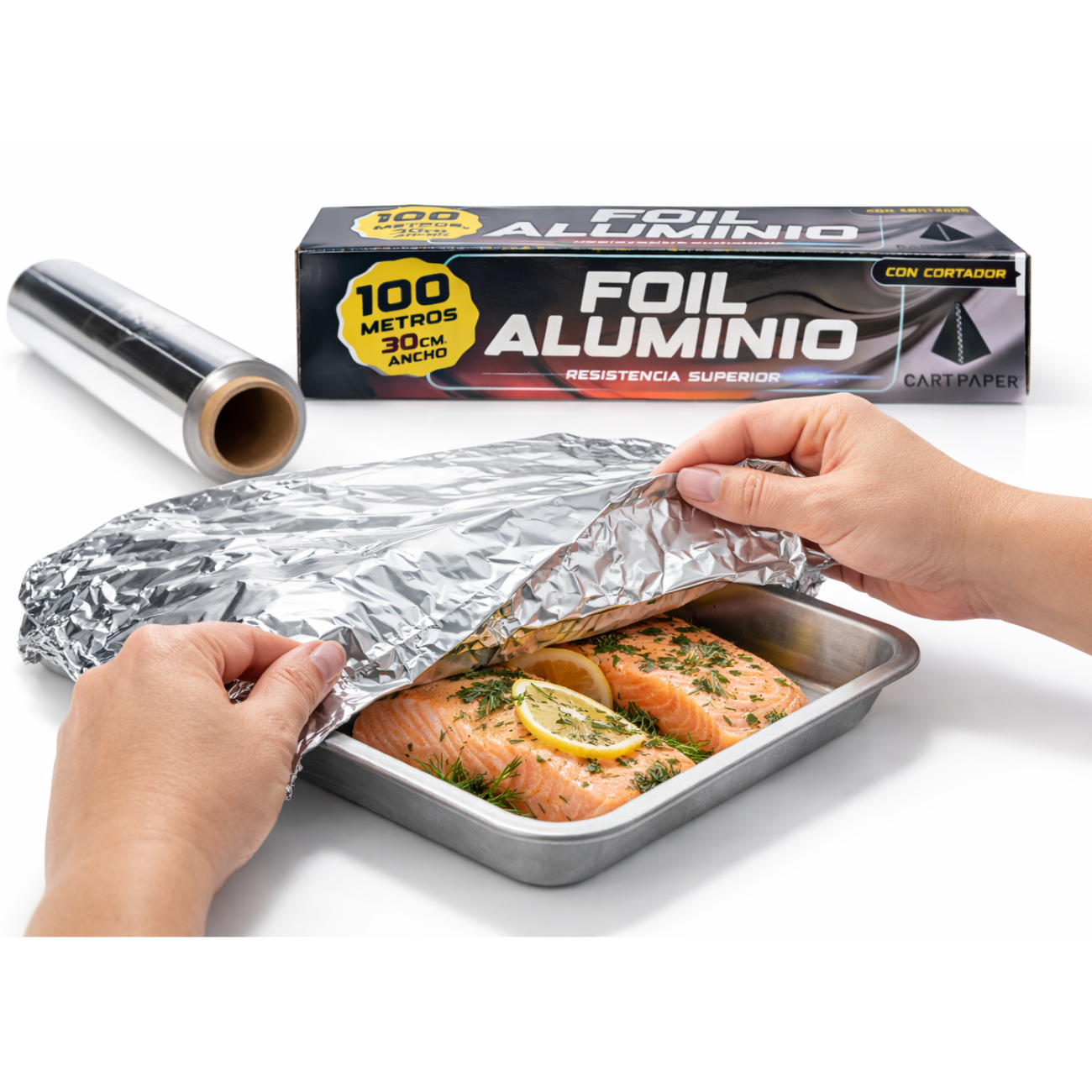 Papel Aluminio Cocina 100 m x 28 cm Foil | Cart Paper®