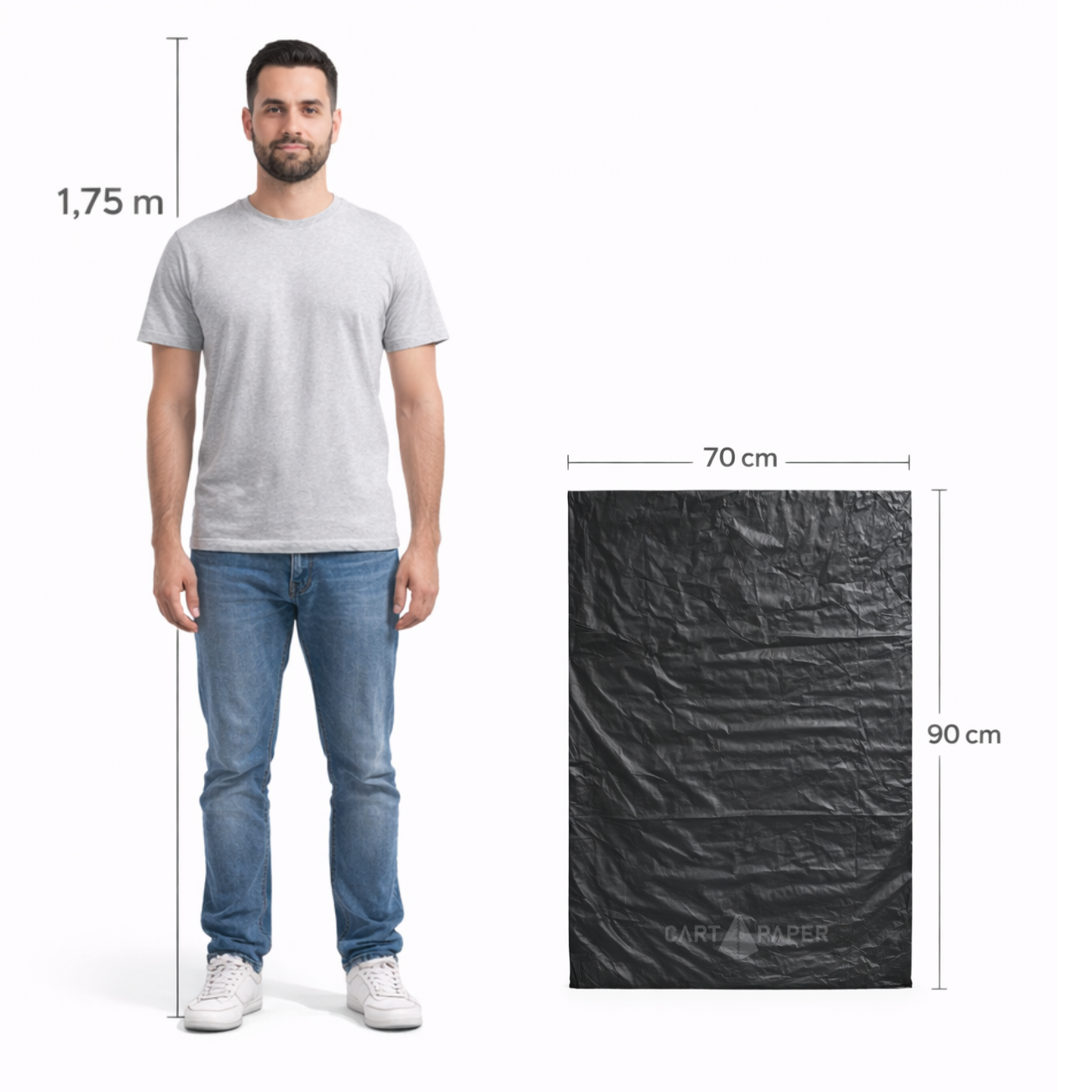 Bolsa de basura 70x90 - Bolsa mediana - 10u