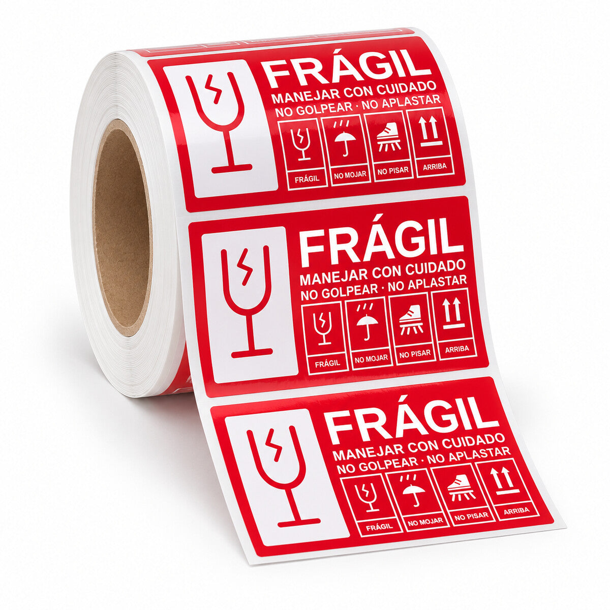 ETIQUETAS 90 x 50mm FRAGIL ROLLO 200u