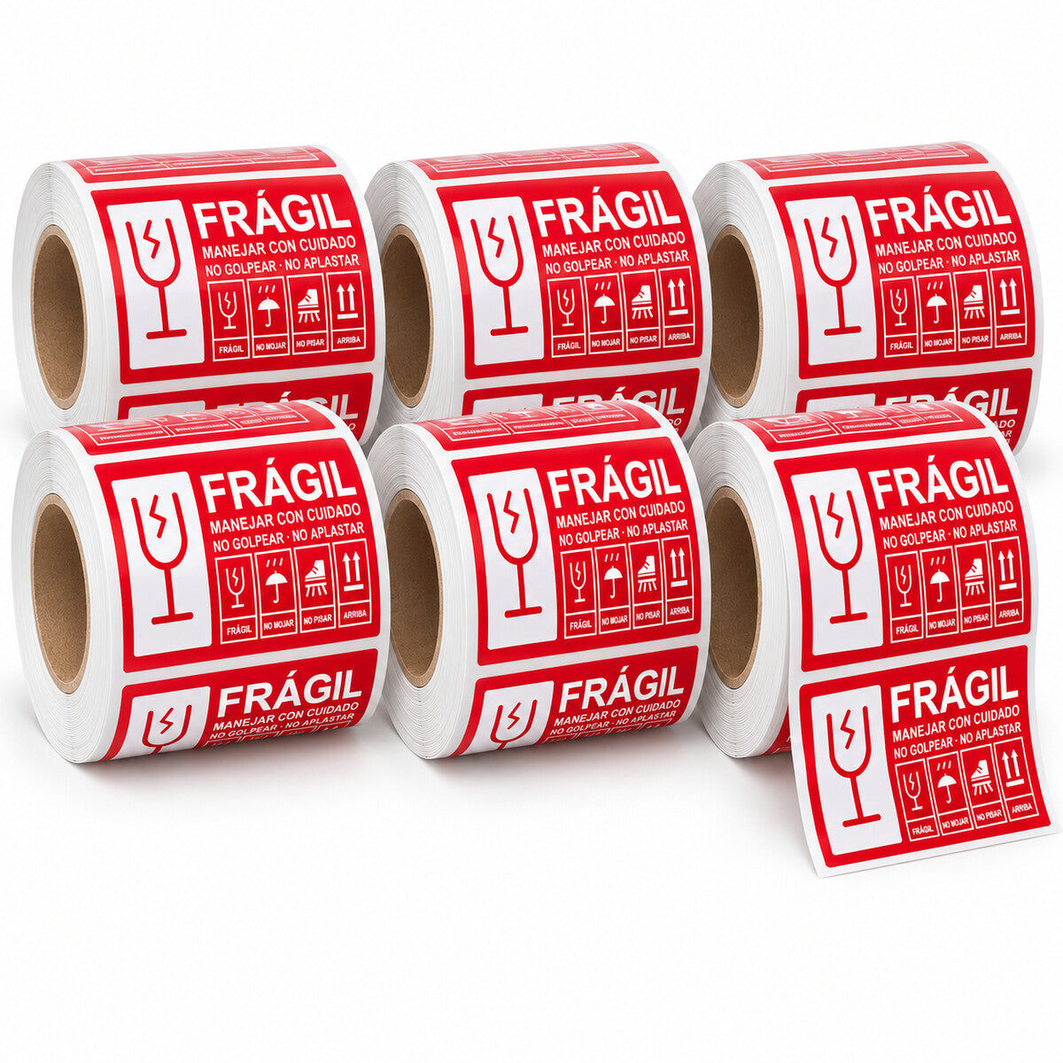 ETIQUETAS 90 x 50mm FRAGIL ROLLO 200u