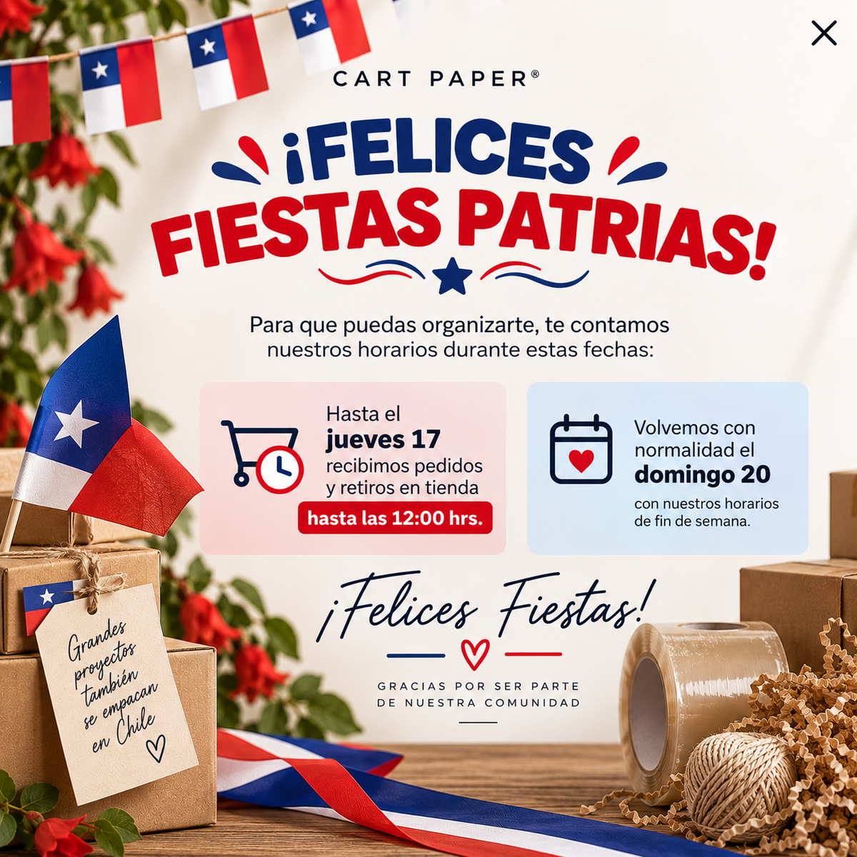 Popup Cart Paper®