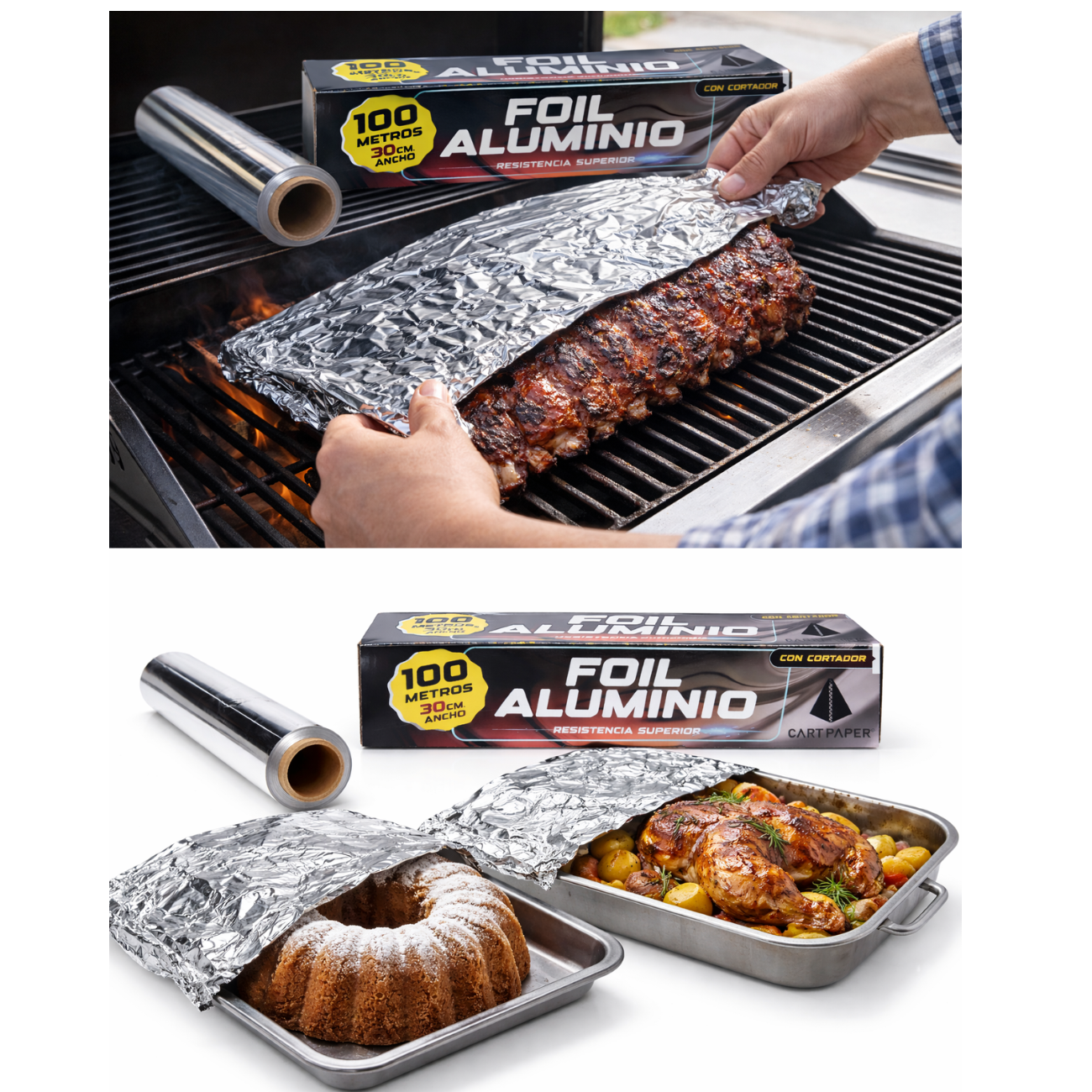 Papel Aluminio Cocina 15m x 30 cm Foil | Cart Paper®