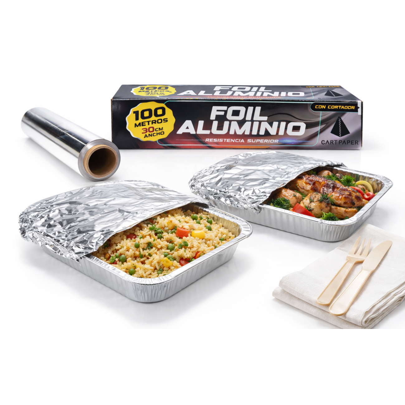 Papel Aluminio Cocina 15m x 30 cm Foil | Cart Paper®
